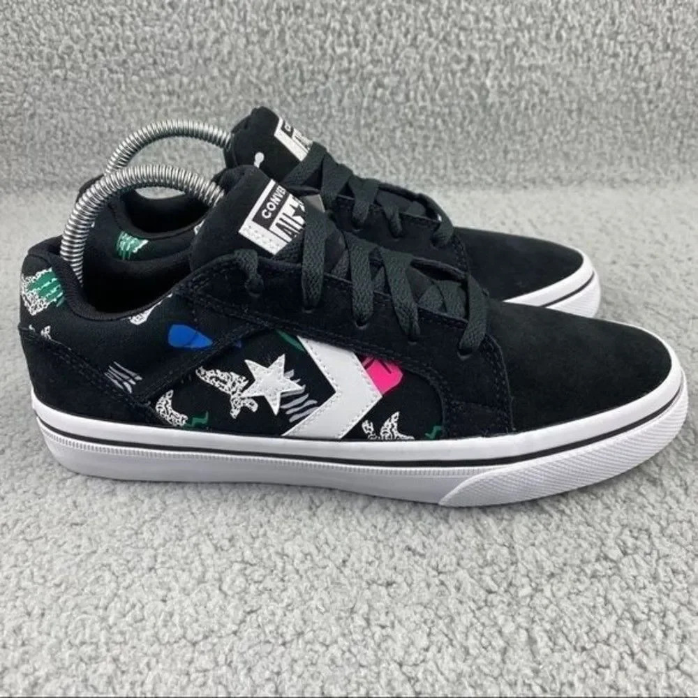 CONVERSE EL DISTRITO 2.0 OX Shoes Leather Unisex‎ Sneakers Women 8.5 Men 7 Black - Picture 3 of 13